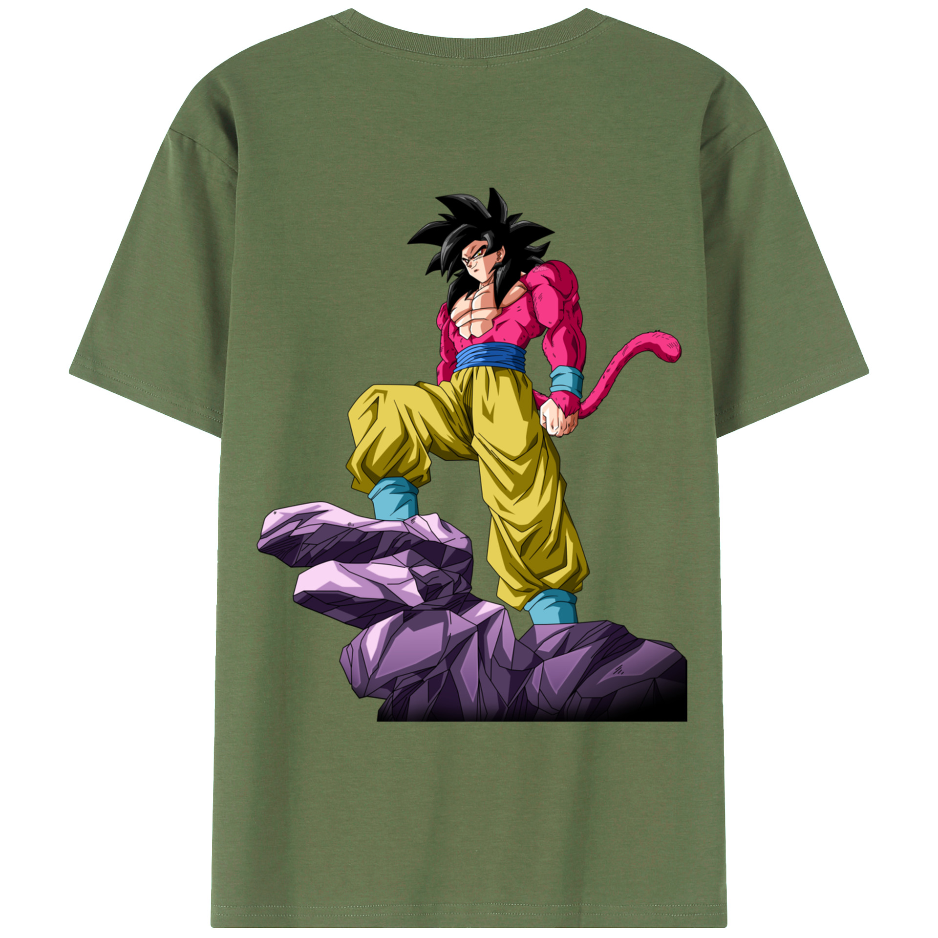 （画像用） ドラゴンボール 孫悟空（そん ごくう）Son Goku カカロット DRAGON BALL Kakarotto 綿100％ メンズ半袖Tシャツ（バックプリント） 通気性